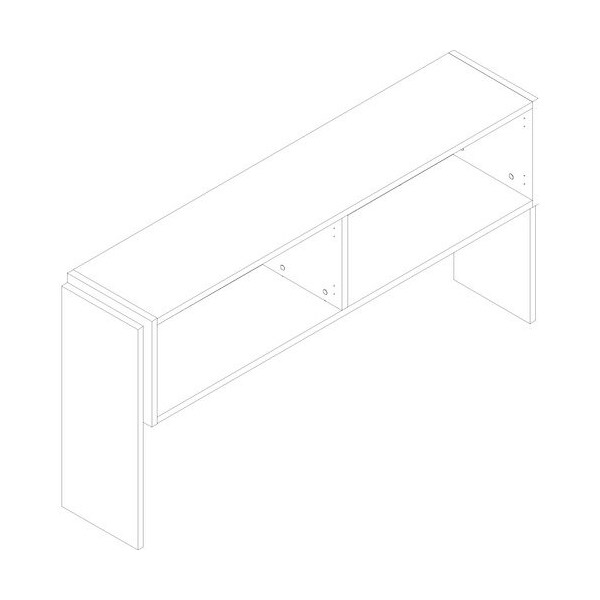 Groupe Lacasse Hutch, Adjustable Sides, Open Back, 60inWx16inDx36inH, Niagara - LASCANEA603616A