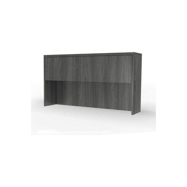 Safco Safco Aberdeen 72"W Hutch with Wood Doors 72"W x 15"D x 39-1/8"H Gray Steel - AHW72LGS
