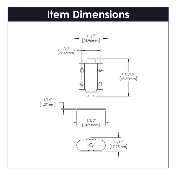 Hickory Hardware Catch 7/8 Inch Center to Center - P655-STB