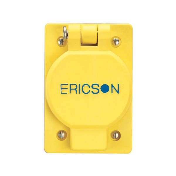Contenedor de receptáculo hembra con tapa abatible sencillo de Ericson con FS C - 2715FS24