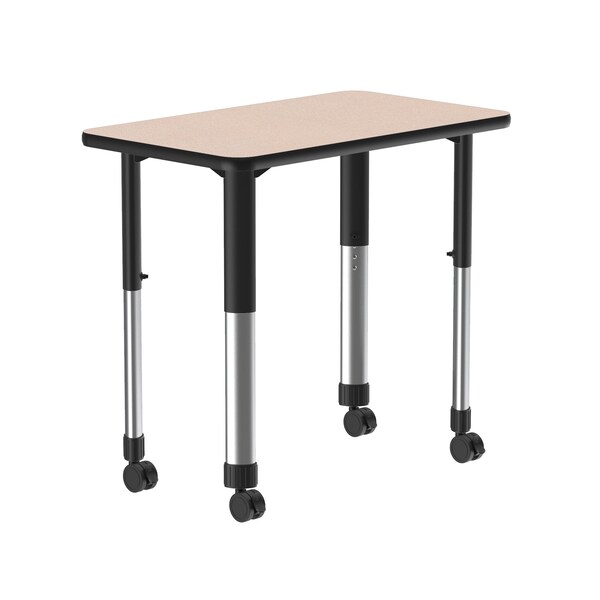 Correll HPL Collaborative Desk - Casters - Rec - AD3420-REC-54-09-09-CK