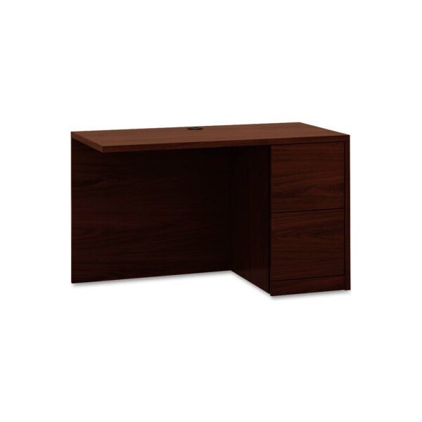 Hon HON Return Desk with Full Height Pedestal, Right - 48in - Mahogany - 10500 Series - HON105905RNN
