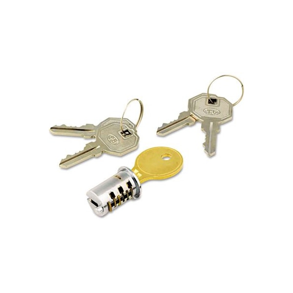 Alera Alera ALEKC501111 Lock Core For Metal Mobile Pedestals, Chrome, Set - ALEKC501111