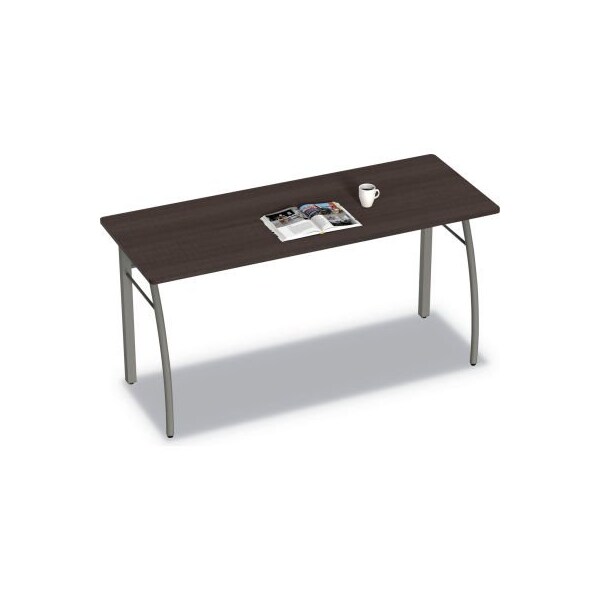 Linea Italia Linea Italia Rectangular Desk - 59-1/8W x 23-5/8D - Mocha - Trento Series - TR742MOC