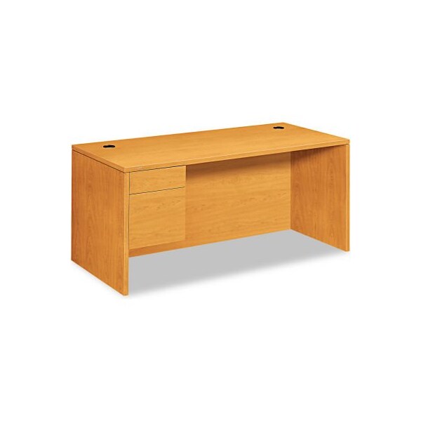 Hon HON Wood Desk with Left Pedestal - 66inW x 30inD x 29-1/2inH - Harvest - 10500 Series - HON10584LCC