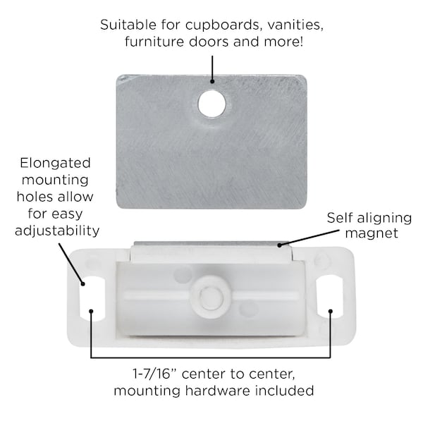 Hickory Hardware Catch 1-7/16 Inch Center to Center - P109-W