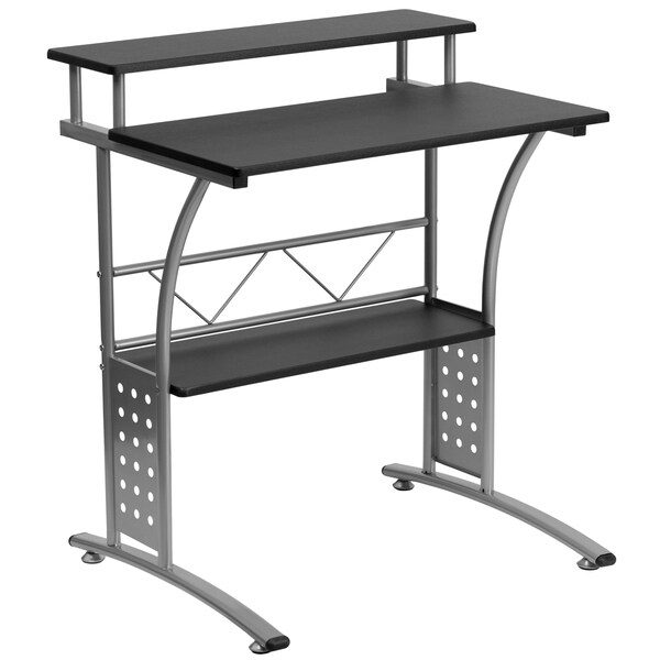 Flash Furniture Black Desk, Chair, Cabinet Set - BLN-CLIFAPPX5-BK-GG