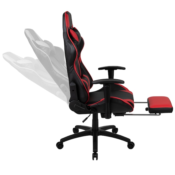 Flash Furniture Black Gaming Desk-Cup Holder/Reclining Chair Set - BLN-X30D1904-RD-GG