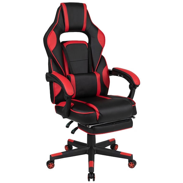 Flash Furniture Black Gaming Desk-Cup Holder/Reclining Chair Set - BLN-X40D1904-RD-GG