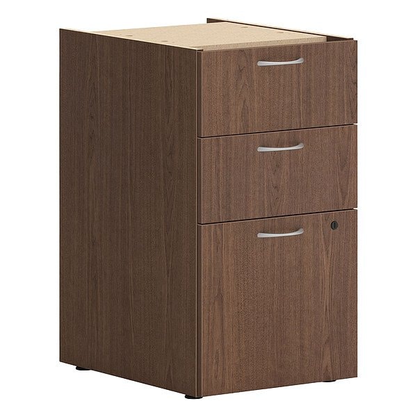 Hon Desk Pedestal, 20 in D X 28 in H, 15 in W X Laminate, Walnut - HLPLPSBBF.LSE1
