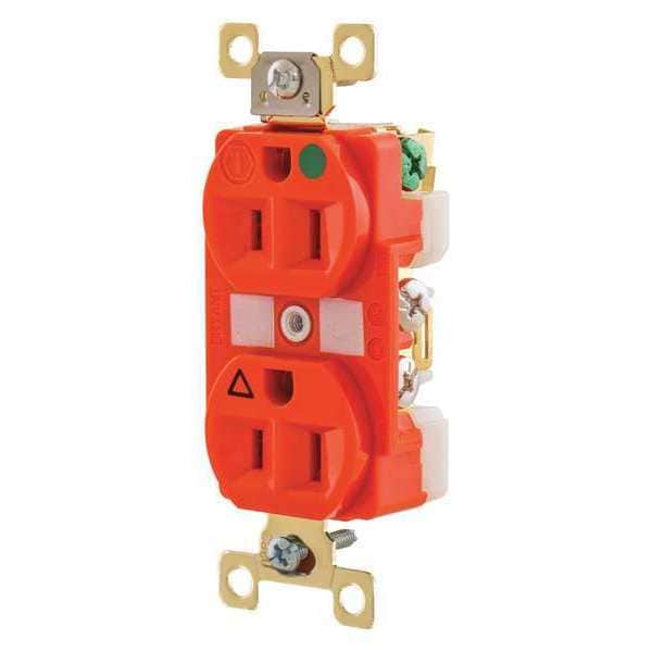 Receptáculo Zoro Select, 15 A Amps, 125V AC, Montaje al Ras, Salida Dúplex Estándar, 5-15R, Naranja - BRY8200IG