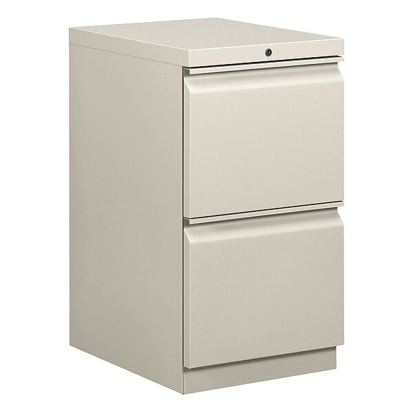 Hon Lateral File Cabinet with Drawer, 19 7/8 in D X 28 in H, 15 in W X Steel, Light Gray - HBMP2F.Q
