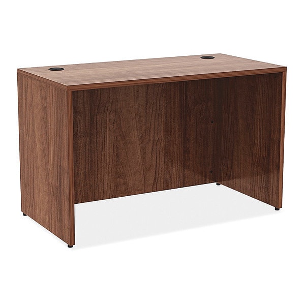 Lorell Desk, 24" D X 29-1/2" H, 48" W X 3mm PVC (Edge), Metal, Walnut - LLR34390