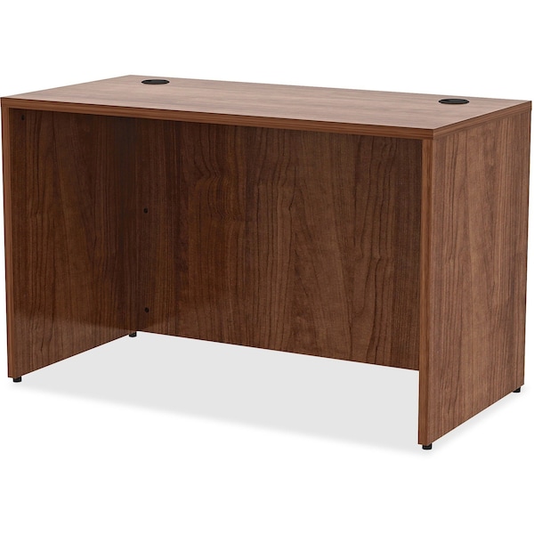 Lorell Desk, 24" D X 29-1/2" H, 48" W X 3mm PVC (Edge), Metal, Walnut - LLR34390