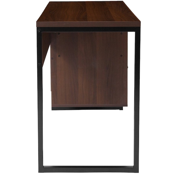Flash Furniture Computer Desk Computer Desk, Black Metal Frame, Coffee, 19-1/2" D X 29-1/2" H, 41-1/4" W X Laminate - NAN-NJ-HD10168-GG