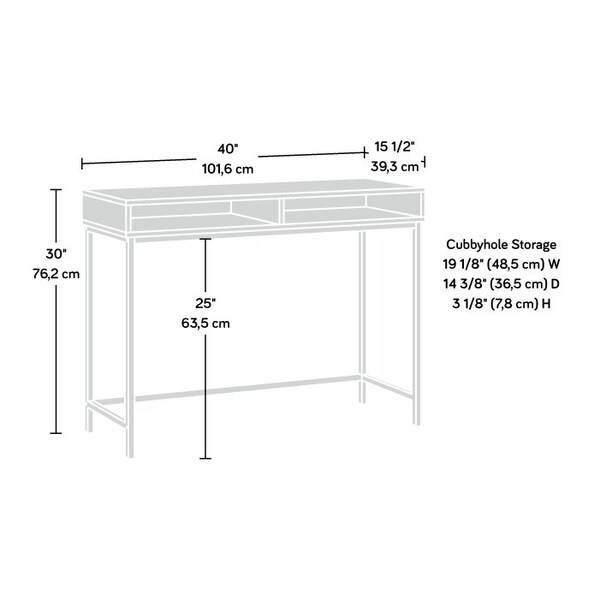 Sauder 15.47 in D X 30 in H, 40 in W X Engineered wood, Metal - 431310