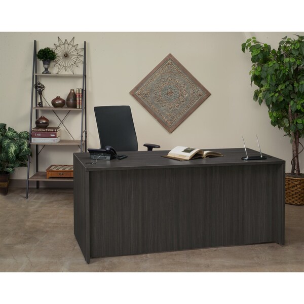 Regency Desks > Desk Shells > Legacy Desk Shells, 30 D X 29 H, 66 W X Wood, Ash Grey - LDS6630AG