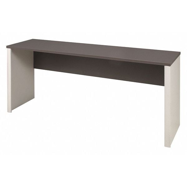 Bestar Credenza Connexion Credenza, Slate/Sandstone, 23.4" D X 30.4" H, 71.1" W X Melamine, Slate/Sandstone - 93612-1159