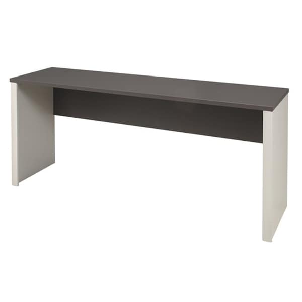 Bestar Credenza Connexion Credenza, Slate/Sandstone, 23.4" D X 30.4" H, 71.1" W X Melamine, Slate/Sandstone - 93612-1159