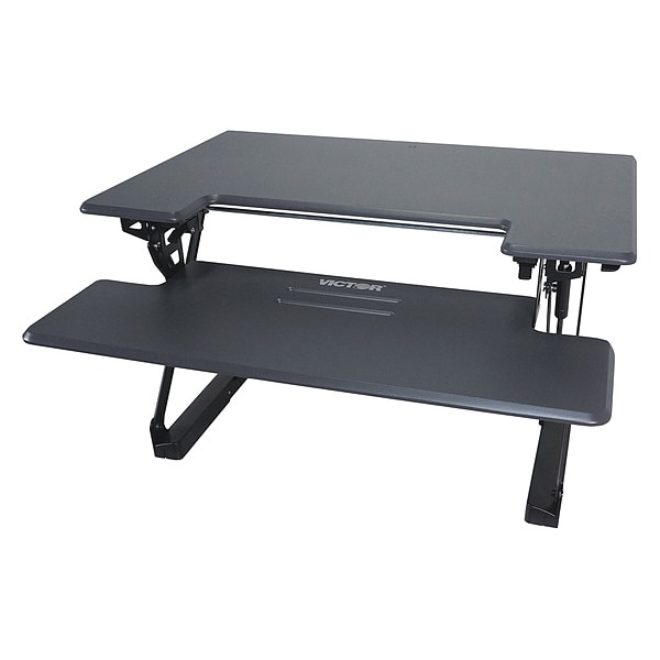 Victor Technology Height Adjustable Standing Desk with Keyboard Tray Standing Desk Converter, 23 in D X 36 in W X - DCX760G