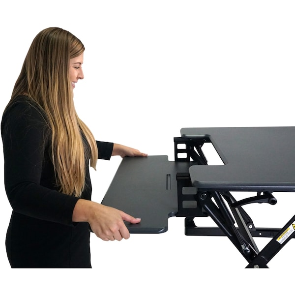 Victor Technology Height Adjustable Standing Desk with Keyboard Tray Standing Desk Converter, 23 in D X 36 in W X - DCX760G