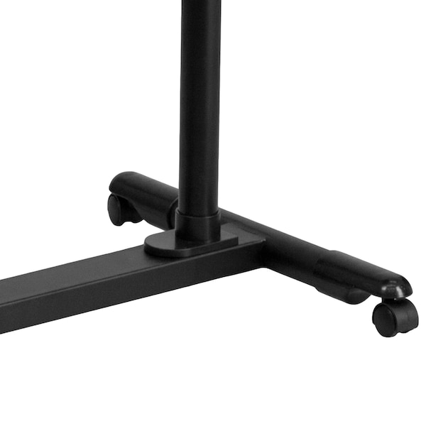 Flash Furniture Adjustable Height Steel Mobile Computer Desk Adjustable-Height Computer Stand, 17 1/2 in D X Black - NAN-JG-06B-BK-GG