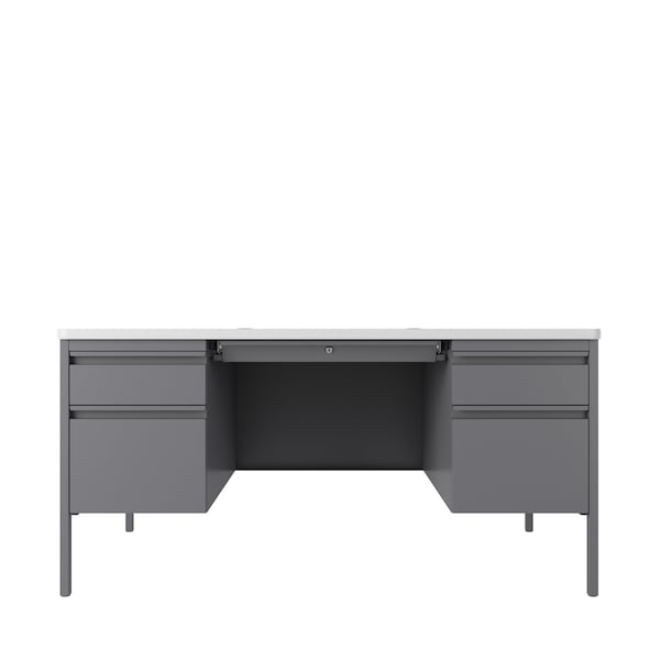 Hirsh Industries Rectangular Office Desk, 30 in D X 29 1/2 in H, 60 in W X - 22655