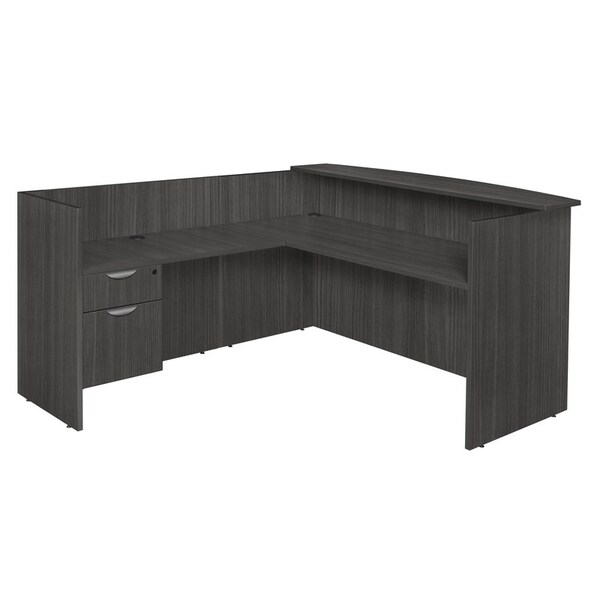 Regency Legacy Reception Desks, 82 D X 42 H, 71 W X Wood, Ash Grey - LRDRT1BFAG