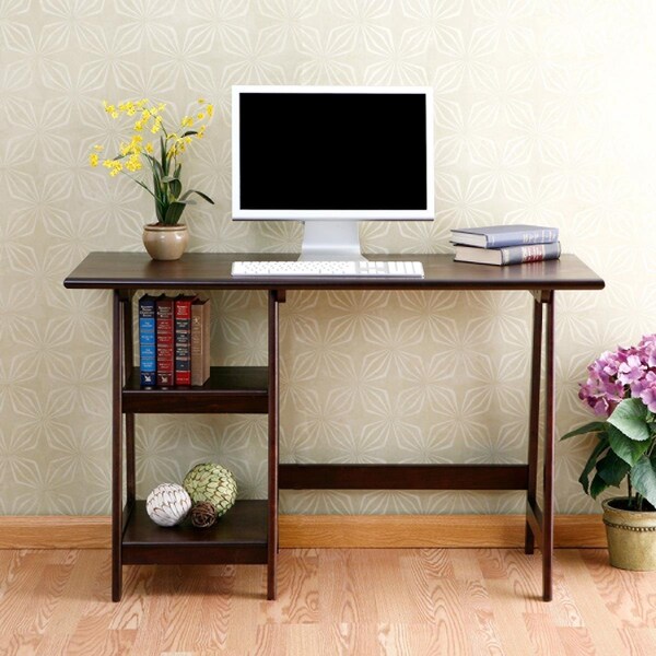 Gfancy Fixtures Espresso Sawhorse Desk - GF3106611