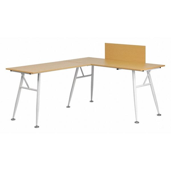 Flash Furniture L Shaped Desk Office Desk, 60" D X 39-3/4" H, 89-1/2" W X Laminate, Beech - NAN-WK-110-GG