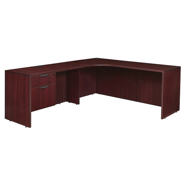 Regency Pedestal Desk Legacy 71" Single Pedestal Left Corner C, Mahogany - LLDCLSP712447MH