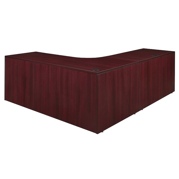 Regency Pedestal Desk Legacy 71" Single Pedestal Left Corner C, Mahogany - LLDCLSP712447MH