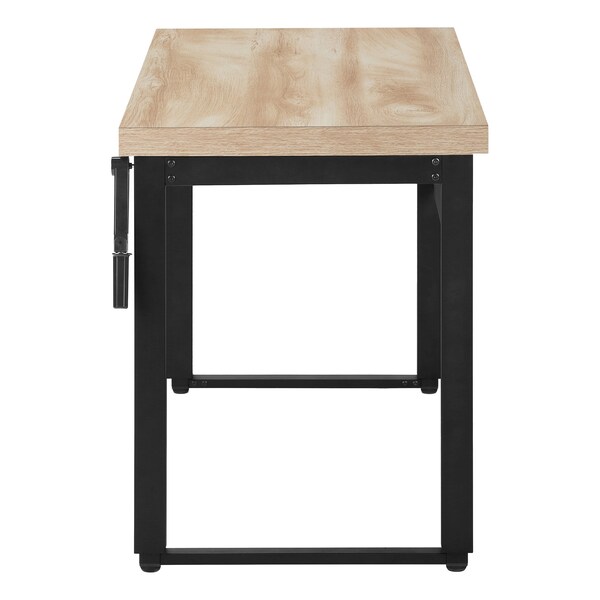 Monarch Specialties Computer Desk, Home Office, Standing, Adjustable, 48"L, Work, Laptop, Metal, Natural, Black - I 7678