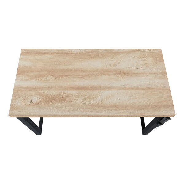 Monarch Specialties Computer Desk, Home Office, Standing, Adjustable, 48"L, Work, Laptop, Metal, Natural, Black - I 7678