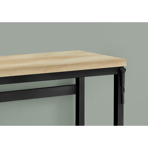 Monarch Specialties Computer Desk, Home Office, Standing, Adjustable, 48"L, Work, Laptop, Metal, Natural, Black - I 7678
