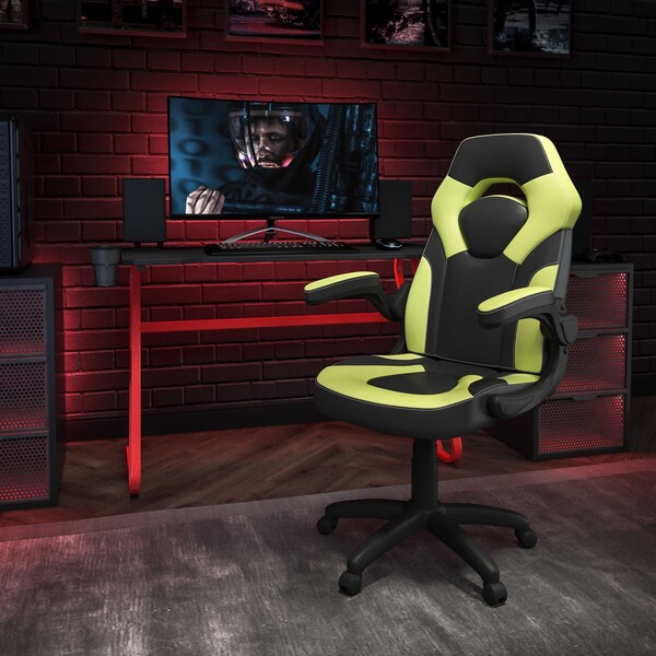 Flash Furniture Red Gaming Desk and Chair Set - BLN-X10RSG1030-GN-GG