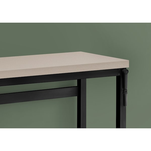 Monarch Specialties Computer Desk, Home Office, Standing, Adjustable, 48"L, Work, Laptop, Metal, Laminate, Beige, Black - I 7679