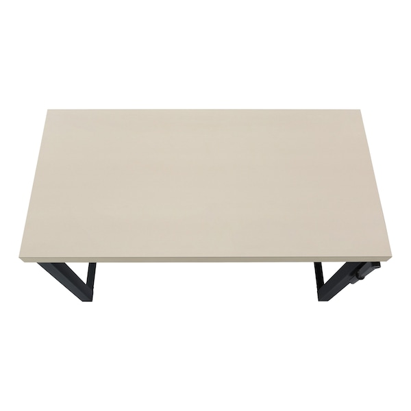 Monarch Specialties Computer Desk, Home Office, Standing, Adjustable, 48"L, Work, Laptop, Metal, Laminate, Beige, Black - I 7679