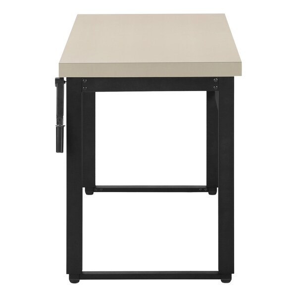 Monarch Specialties Computer Desk, Home Office, Standing, Adjustable, 48"L, Work, Laptop, Metal, Laminate, Beige, Black - I 7679
