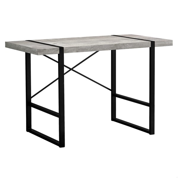 Homeroots 23.75 x 49 x 30 in. Reclaimed Wood & Metal Computer Desk, Grey & Black - 355722