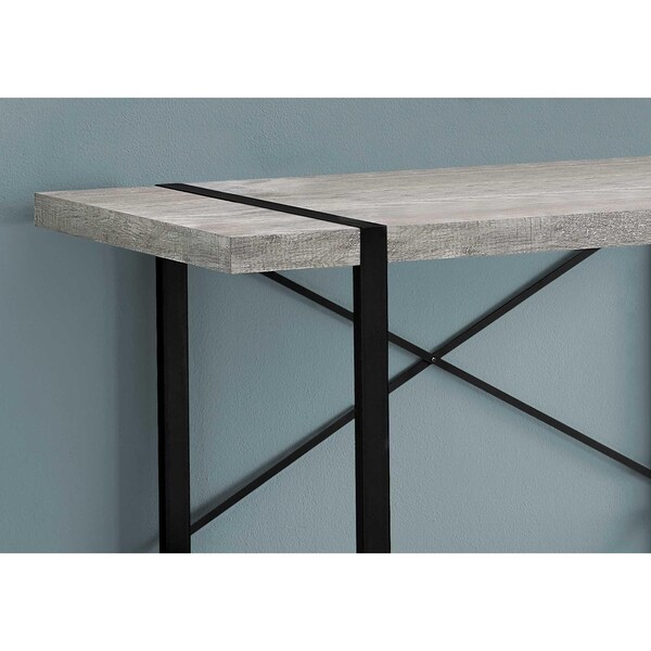 Homeroots 23.75 x 49 x 30 in. Reclaimed Wood & Metal Computer Desk, Grey & Black - 355722