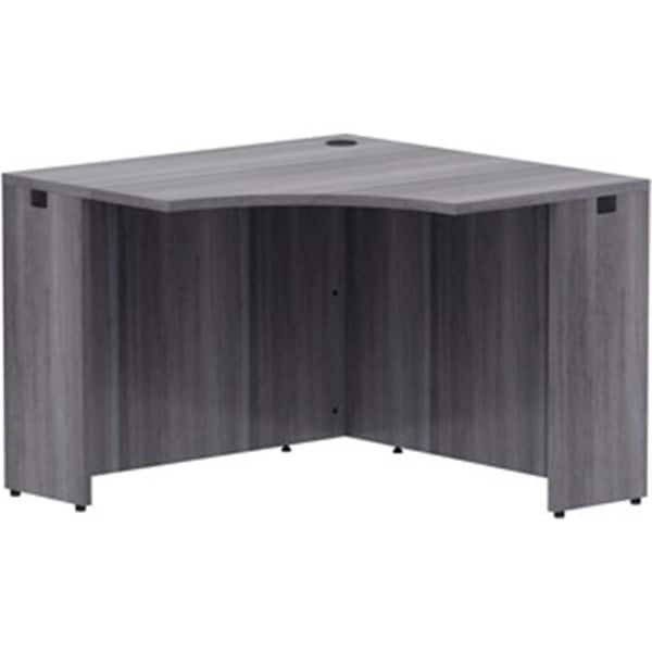 Lorell 42 x 24 x 29.5 in. Corner Weathered Charcoal Laminate Desking - LLR69592
