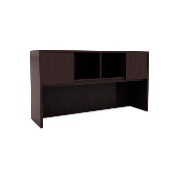 Alera Alera Hutch with Doors - 58-7/8"W x 15"D x 35-1/2"H - Espresso - Valencia Series - VA286015ES