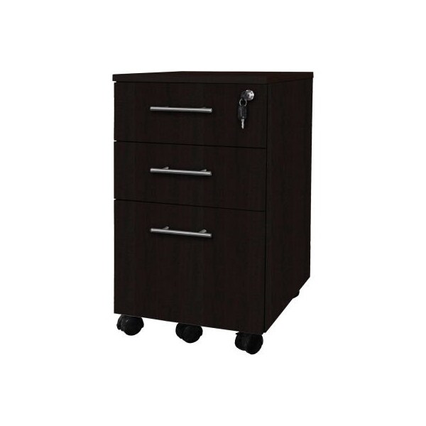 Safco Safco Medina Series Box-Box-File Mobile Pedestal Mocha - MNBBFLDC