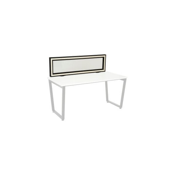 Global Equipment Interion    Universal Clamp-On Desk Partition - Frosted - 695445