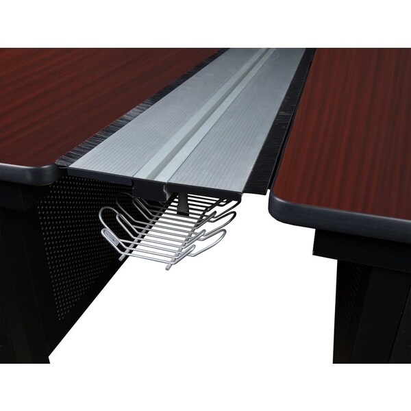 Fusion Benching Station Desks > Benching > Fusion Benching Systems, 58 D X 29 H, 66 W X Wood|Metal - MFB6658MH