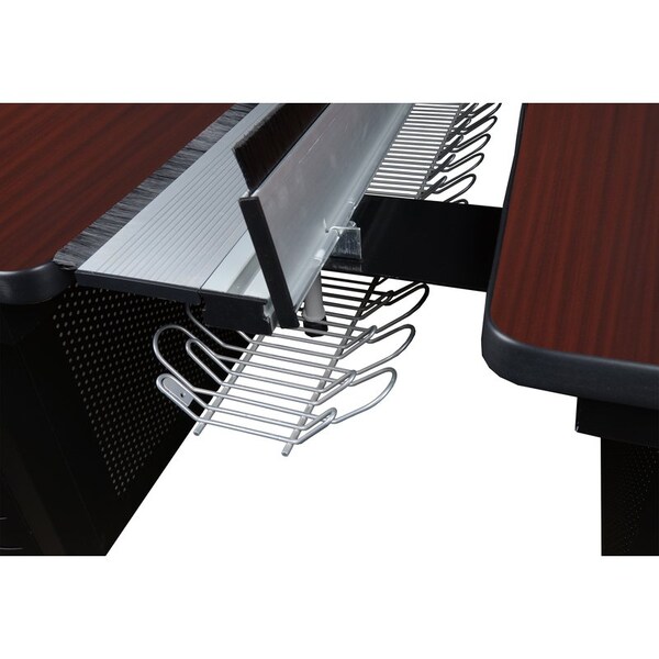 Fusion Benching Station Desks > Benching > Fusion Benching Systems, 58 D X 29 H, 66 W X Wood|Metal - MFB6658MH
