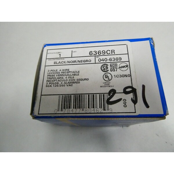 Tomacorriente Leviton LCOKING 3P 4W 125/250V-AC - 6369CR