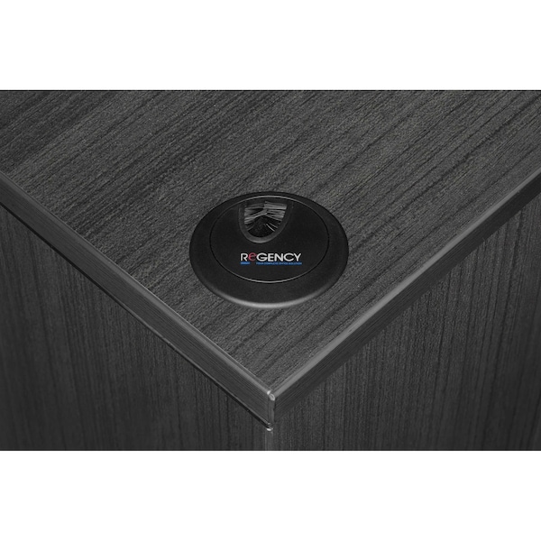 Regency Legacy Reception Desks, 82 D X 42 H, 71 W X Wood, Ash Grey - LRDRT2BFAG