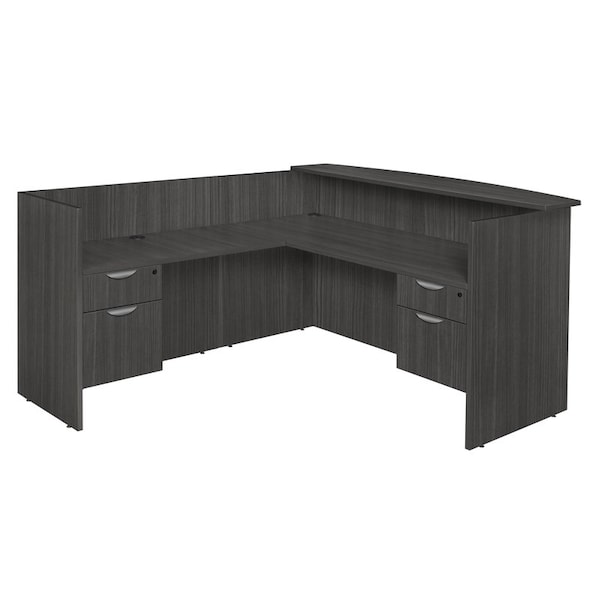 Regency Legacy Reception Desks, 82 D X 42 H, 71 W X Wood, Ash Grey - LRDRT2BFAG